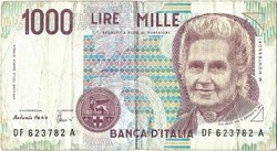1000 lire lira 1990 Fazio és Amici Olaszország 1.