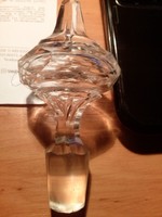 Antik metszett kristálydugó boros vagy pálinkás  flaskához