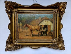 Géza Hódi Life Scene painting