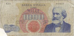 1000 lire lira 1964.01.14. Carli és Ripa Olaszország Ritkább
