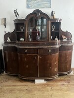 Ard Deco vitrines tálalószekrény / antik kredenc