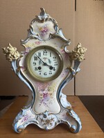 Antik Royal Bonn porcelán  kandalló óra. C1890