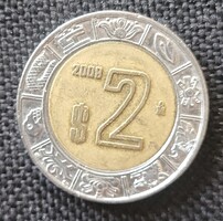 Mexikó bimetál 2 peso 2008 (XE21)