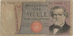1000 lire lira 1977 Baffi és Stevani Olaszország 1.