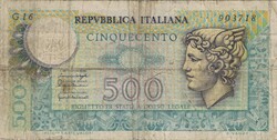 500 lire lira 1976 Olaszország