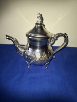 Cizellált ezüstözött kávés kanna