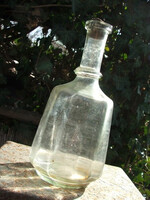 Antik tárgy üveg hutaüveg pálinkás üveg