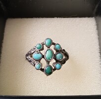Antik ezüst gyűrű/türkiz