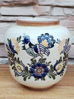 Antik Villeroy & Boch Dresden kézzel festett kerámia váza, edény, tároló (kb.1890–1910)