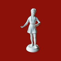 Drasche/Kőbánya porcelán olvasó lány figura