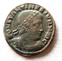 Római Bronz Constantinus MAGNUS Katonák zászlóval (G10)