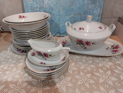 Alföldi szegfűs porcelán tálaló, étkészlet, kérésre darabra is, 20db