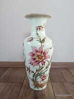 Régi Zsolnay Orchidea mintás porcelán nagy váza