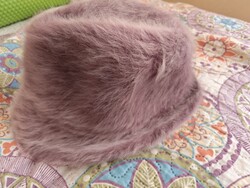 New premium quality angora hat purchased in Milan, mauve