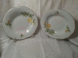 Zsolnay sárgarózsás, mélytányér pótlásra.