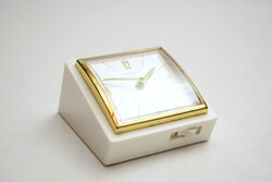 Mid century dugena table clock / mid century German alarm clock / mechanical / retro / old