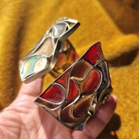 A unique Plique-à-Jour bracelet by renowned Polish designer Roman Kowalkowski (1947-)