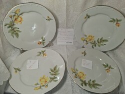 Zsolnay sárgarózsás, lapostányér pótlásra.