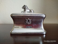 Ezüst antik bieder cukordoboz
