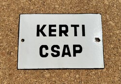 Kerti csap - domború zománctábla