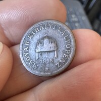 2 Fillér 1895 Ferenc József 1848-1916 magyar királyi váltópénz, régi pénz érme