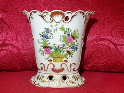 Herendi szines Indiai kosár mintás barokk váza