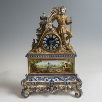 Capodimonte porcelán kandalló óra