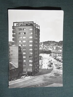 Képeslap,Szlovákia,Bratislava,Pozsony,Stalinovo tér,villamos,városi látkép,részlet,1964-