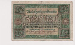 Német Birodalom 10 márka 1920  F
