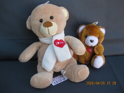 2 db Mackó maci I LOVE YOU  szives plüss medve