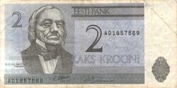 2 kroon krooni korona 1992 Észtország 1.