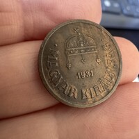 2 Fillér 1931 Magyar Királyság pénzérme Horthy Miklós pénz érme bronz Magyarország, régi pénz