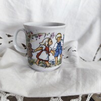 Retró, Jancsi és Juliska a mézeskalács házikónál témájú mesemintás gyermek csésze, bögre