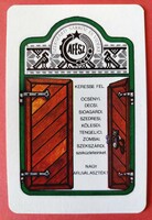 Kártyanaptár ,1984.ÁFÉSZ ,SZEKSZÁRD ,ŐCSÉNY, DECS, SZEDRES ,KÖLESD ,ZOMBA.