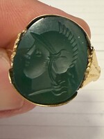 Antik vésett kővel díszített 14 kr aranygyűrű eladó!Ara:160.000.-/5,15g/