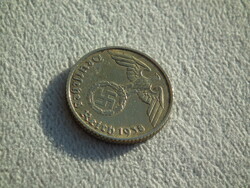 Németország, horogkeresztes birodalmi 5 Pfennig (Reichspfennig), 1938 A