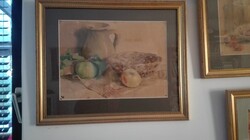 Hoffer Paula: Csendélet, akvarell 1957