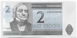 2 kroon krooni korona 2007 Észtország UNC