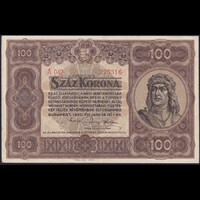 Magyarország 100 Korona 1920 EF