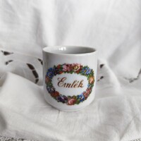 Vintage, Zsolnay virágfonatos emlék csésze