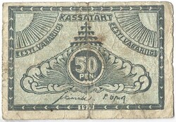 50 penni 1919 Észtország Ritka