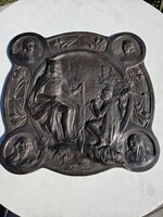 KALLOS EDE : EMLÉK TÁBLA  1907 ÖNTÖTTVAS  ll. RÁKÓCZI FERENC