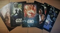LUCASFILM -STAR WARS -dedikált certifikált fém tábla plakát gyűjtemény EREDETI CSOMAGOLÁS 5DB EGYBE