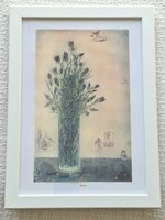 Gross Arnold Gentian, reproduction, print in frame