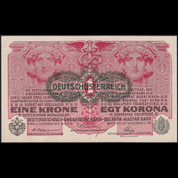 Ausztria / Magyarország 1 Kronen / Korona 1916 Deutschösterreich bélyegzés aUNC+