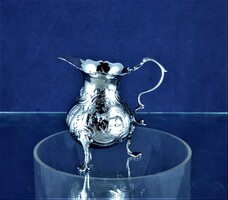 KÜLÖNLEGES, ANTIK EZÜST TEJSZÍNES KIÖNTŐ, LONDON, 1750!!!