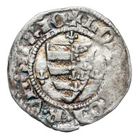 I. Lajos ÉH:429 Ezüst Dénár Korona Verdejegy RITKA