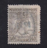 1918 Zita Királynő 40 fillér Pecsételt Bélyeg