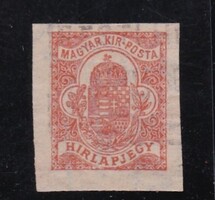 1922 Hírlapjegy Postatiszta Vágott Bélyeg