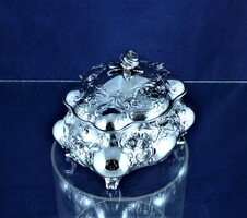 GYÖNYÖRŰ, ANTIK EZÜST DOBOZ, NÉMET, CA. 1890!!!